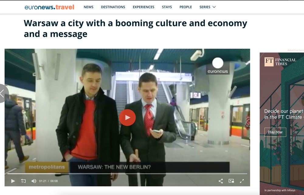 Euronews: Warsaw a city with a booming culture and economy and a message