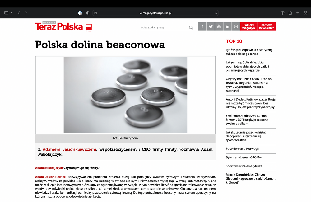 Teraz Polska: Polska dolina beaconowa