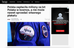 Boop: Polska zapłaciła miliony za lot Polaka w kosmos, a nie może nawet sprzedać własnego plakatu